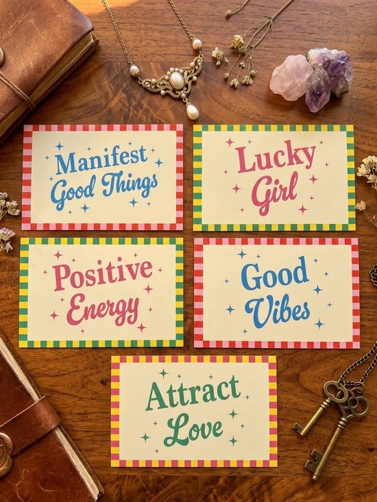 Other - Motivational Positive Vibes Postcard Set